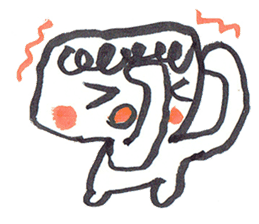 Painful person head sticker #7985213