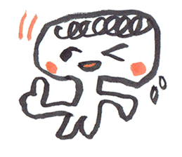 Painful person head sticker #7985214