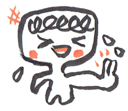 Painful person head sticker #7985216