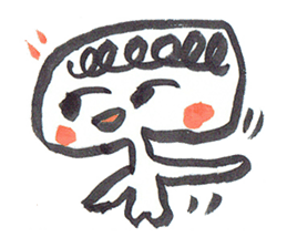 Painful person head sticker #7985217