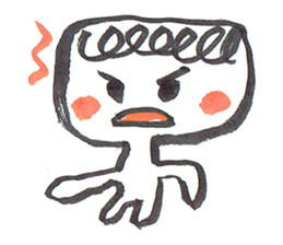 Painful person head sticker #7985219