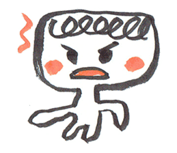 Painful person head sticker #7985219