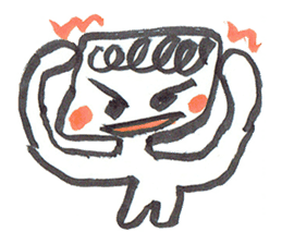 Painful person head sticker #7985220