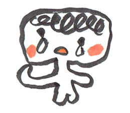 Painful person head sticker #7985221