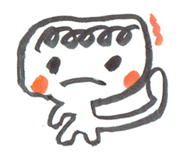 Painful person head sticker #7985226