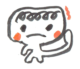 Painful person head sticker #7985226