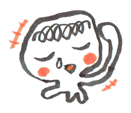 Painful person head sticker #7985234