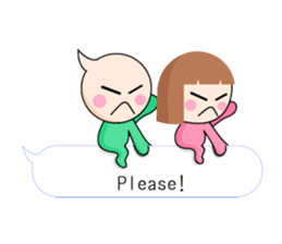 not cute is two people english talk. sticker #7986490