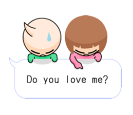 not cute is two people english talk. sticker #7986492