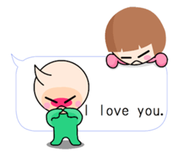 not cute is two people english talk. sticker #7986493