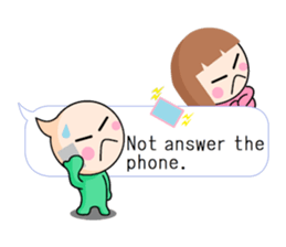 not cute is two people english talk. sticker #7986494