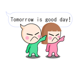 not cute is two people english talk. sticker #7986497