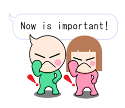 not cute is two people english talk. sticker #7986503