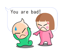 not cute is two people english talk. sticker #7986512