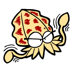 oval squid (aori ika) sticker no.2