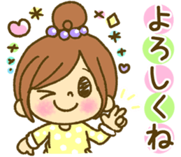 Drawing girls sticker 2 sticker #7988190