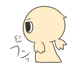 Girl look down and silence cat sticker #7988249