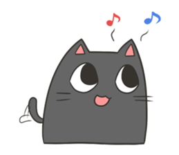 Girl look down and silence cat sticker #7988263