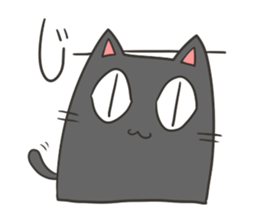 Girl look down and silence cat sticker #7988264