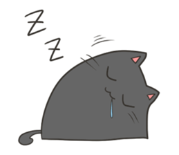 Girl look down and silence cat sticker #7988266