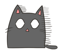 Girl look down and silence cat sticker #7988267