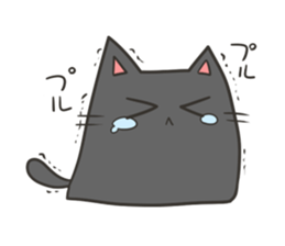 Girl look down and silence cat sticker #7988268