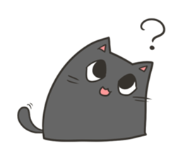 Girl look down and silence cat sticker #7988269