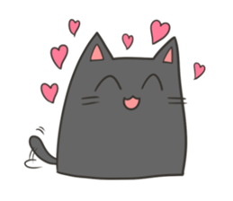 Girl look down and silence cat sticker #7988270