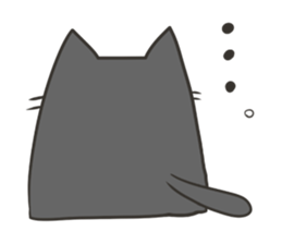 Girl look down and silence cat sticker #7988275