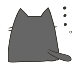 Girl look down and silence cat sticker #7988275