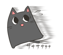 Girl look down and silence cat sticker #7988276