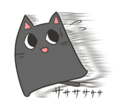 Girl look down and silence cat sticker #7988276