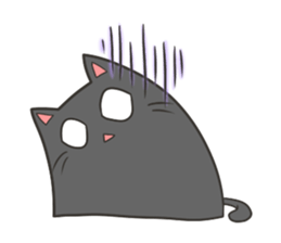 Girl look down and silence cat sticker #7988277