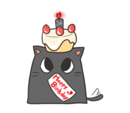 Girl look down and silence cat sticker #7988278