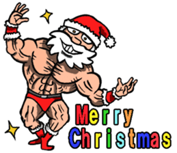 Muscle Santa Claus sticker #7988324