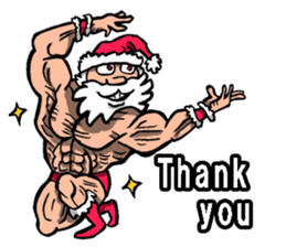 Muscle Santa Claus sticker #7988325