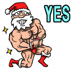 Muscle Santa Claus sticker #7988326