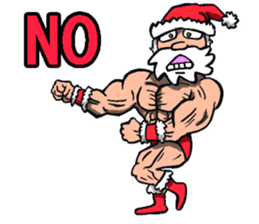 Muscle Santa Claus sticker #7988327
