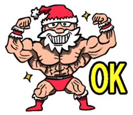 Muscle Santa Claus sticker #7988328