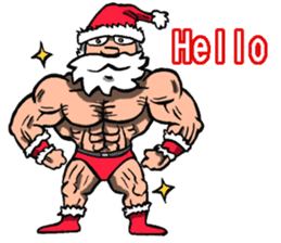 Muscle Santa Claus sticker #7988329
