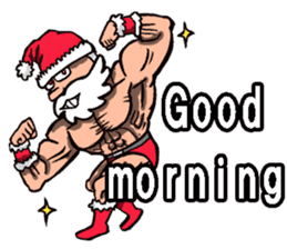 Muscle Santa Claus sticker #7988330