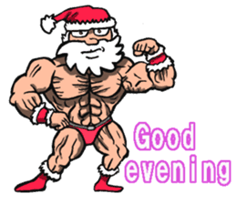 Muscle Santa Claus sticker #7988331