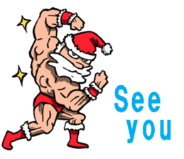 Muscle Santa Claus sticker #7988333
