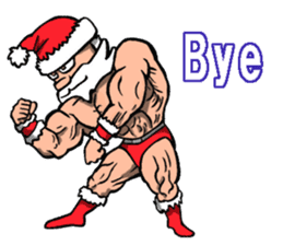 Muscle Santa Claus sticker #7988335