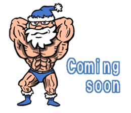 Muscle Santa Claus sticker #7988339