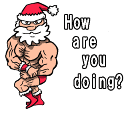 Muscle Santa Claus sticker #7988341