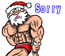 Muscle Santa Claus sticker #7988342