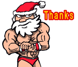 Muscle Santa Claus sticker #7988343
