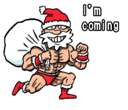 Muscle Santa Claus sticker #7988344