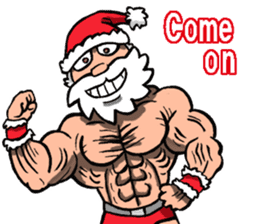 Muscle Santa Claus sticker #7988345